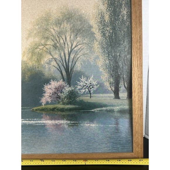 Vintage Landscape by Paul Detlefsen Mid Century Americana Print 18" X 14"(Frame) - Picture 6 of 8